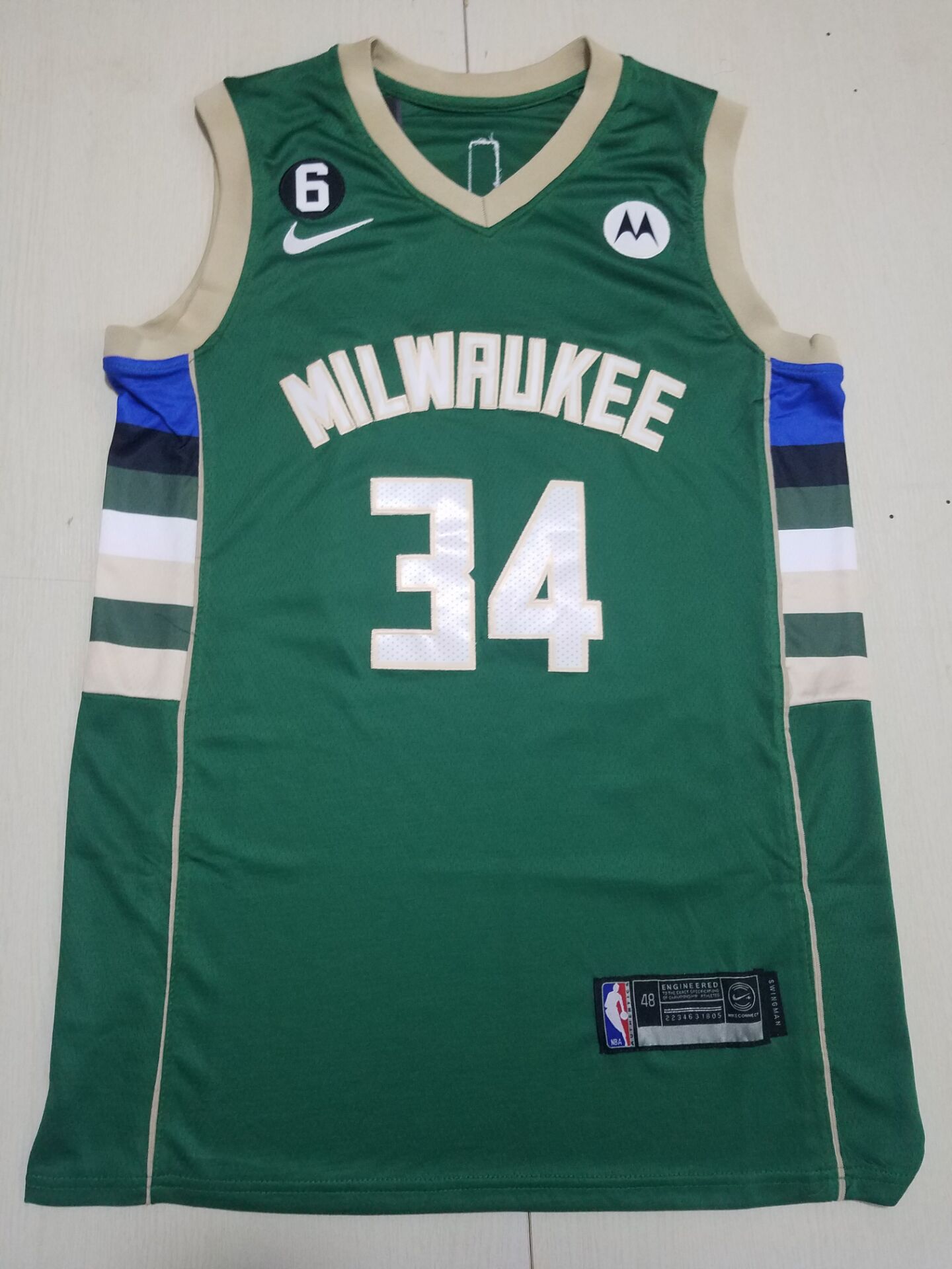 Men Milwaukee Bucks 34 Antetokounmpo Green 2022 Nike NBA Jersey